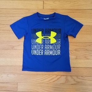 Boys blue Under Armour dri fit athletic tee size 4